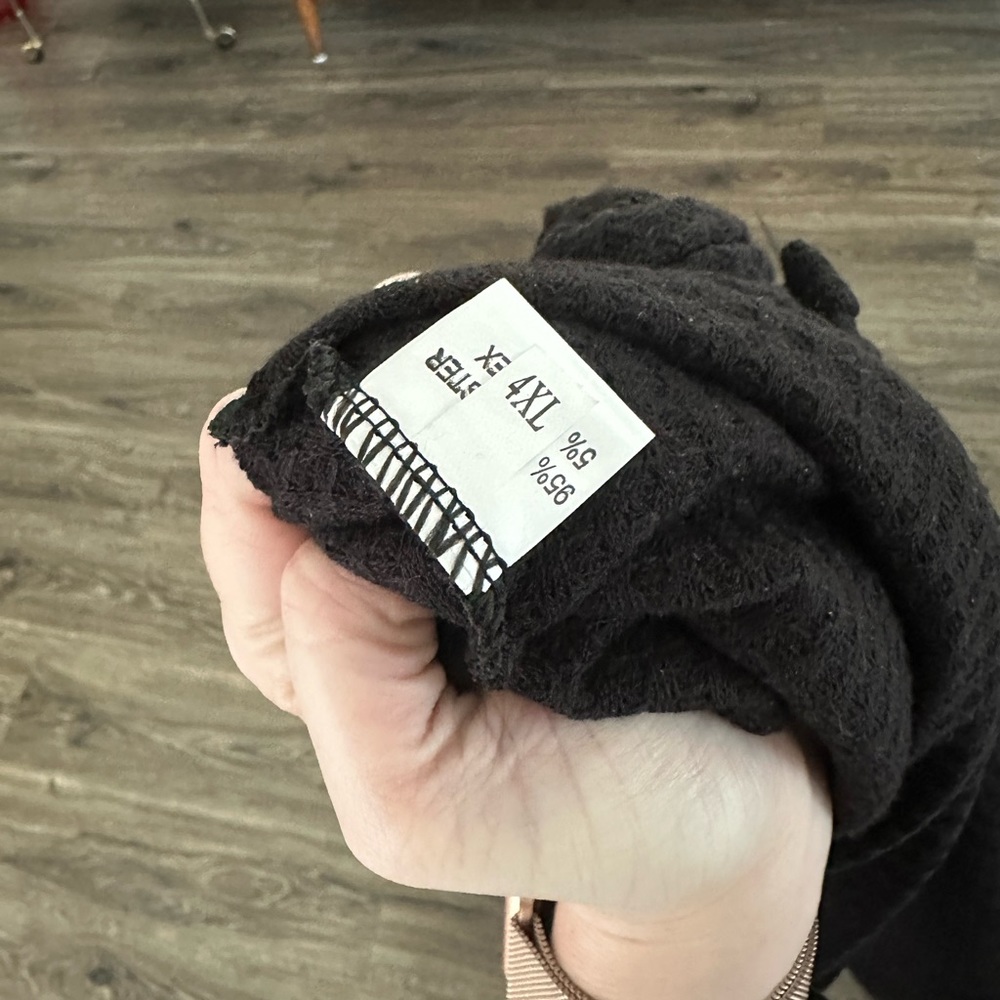 SHEIN Black Tie Front Sweater - Picture 2 of 2
